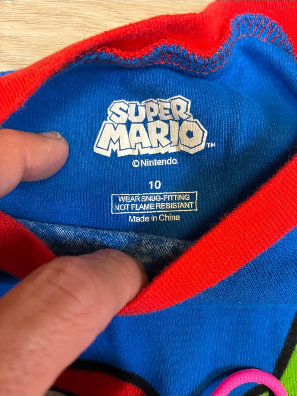 Nintendo Super Mario Red & Blue Mario Luigi Pajama Set